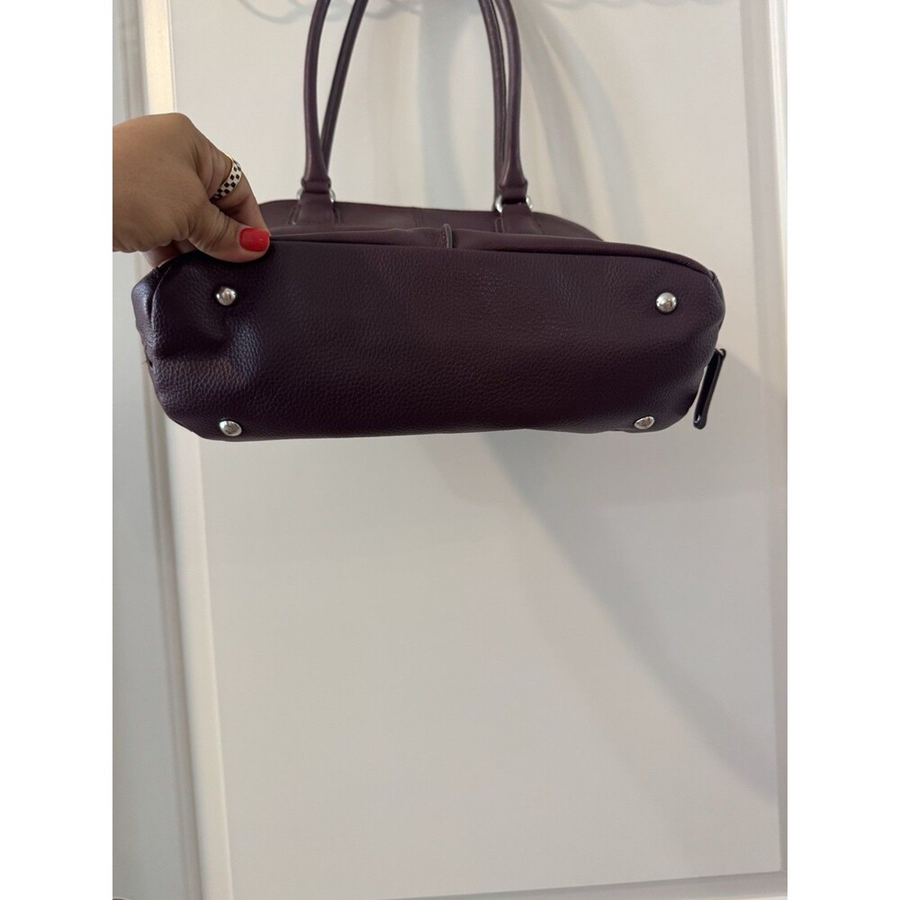 Tignanello Purple Plum  Leather Handbag  w/Feet - Picture 2 of 11